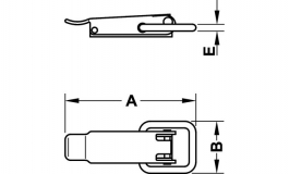 Hafele - Натяжний запор /замок д/ящиків 105х38 мм, ст., оци - 380.53.930