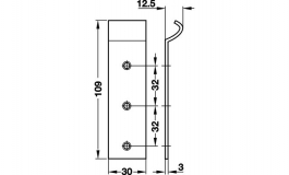 Hafele - Запорнй гачок оцинков.30x110x3,0мм - 380.64.940