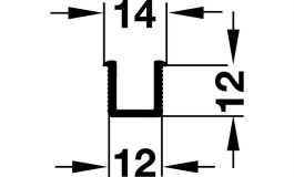 Hafele - Шина направляюча  Aperto 40/F 2,5 м - 400.72.925