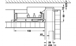 Hafele - Фурнітура для розсувн. дверей SIRIO 40 для 3-дверн. полотен ширин.=1000мм - 406.10.003