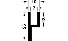 Hafele - Направляюча шина 296 мм, пластмаса, коричневий - 407.70.205