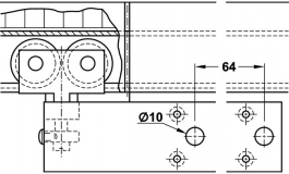 Hafele - Runn.gear 230 for alu rail - 407.78.005