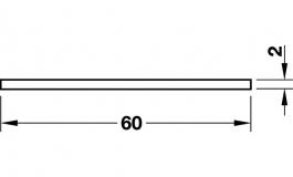 Hafele - Профіль захисний алюм. колір срібляст.3,0м - 407.86.930