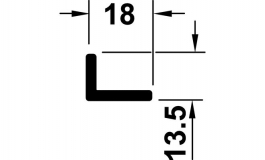 Hafele - Направляюча шина Silent-Fold 40/A алюміній 2 м - 409.65.002