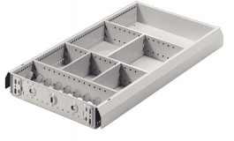 Hafele - Розділювач секцій 113х7х73 мм, сталь, кольору алюм - 424.04.271
