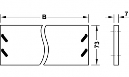 Hafele - Розділювач секцій 153х7х73 мм, сталь, чорний - 424.04.366