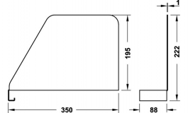 Hafele - Стійка для книг Variant-F колір:білий алюміній - 424.81.291