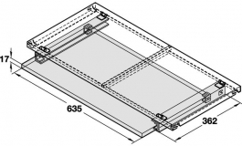 Hafele - Висувна полиця Variant-F сталь з пластиковим покриттям - 424.89.206