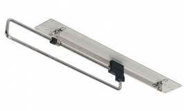 Hafele - Висувна гардеробна штанга-вішалка 180 мм для Variant-F колір: білий алюміній - 424.97.259