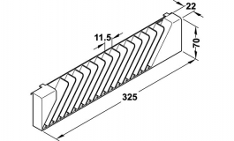 Hafele - Підставка для дисків Moovit 325x34x70мм - 427.73.300