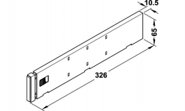 Hafele - Роздільна планка 326х10,5х65 мм - 427.73.310