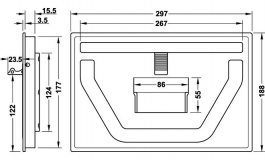 Hafele - Відкидн. ручка "CADDY" д/мобільн. контейн., чорний - 428.43.300
