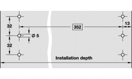 Hafele - Направляючі д/висувних ящиків,д/ширини 530мм,ст. - 429.06.312