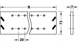 Hafele - Розділююча перегородка 332х7х73 мм, чорний - 429.24.336