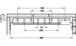 Hafele - Піддон для матеріалів пластиковий колір: білий RAL 9006 332х350х38мм - 429.50.230