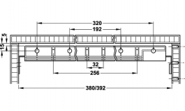 Hafele - Піддон висувний для матеріалів  пластм. чорн.з кришкой для направл. CE - 429.50.311