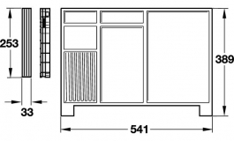 Hafele - Висувний лоток, пластм., сірий - 429.57.504