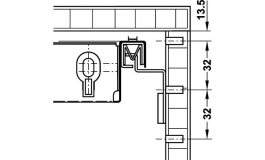 Hafele - Направляючі висувні 370 мм, до висувного піддону - 429.58.990