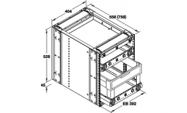 Hafele - Контейнер-тумбочка "QUICK-KIT"  D 600, 1-3-6 - 429.68.304