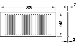 Hafele - Заглушка для полиці 392мм, пластик, колір: чорний - 429.76.331