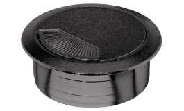 Hafele - Кабельний канал 2-ох секційний пластиковий, колір: чорний 80 мм - 429.99.342