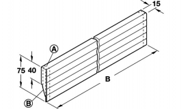 Hafele - Передня панель бук  600 мм - 442.14.333