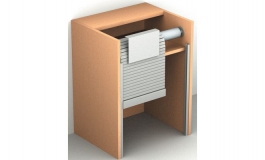 Hafele - Ролета варіант С 34мм двостороння алюміній колір: нержавіюча сталь (розмір на замовлення) - 442.72.040