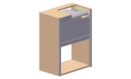 Hafele - Ролета варіант A2 24мм одностороння алюміній колір: срібний EV1 (розмір на замовлення) - 443.06.910