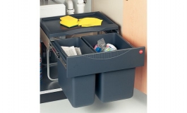 Hafele - Запасне відро до смітника 154х316х287мм, пластмаса, темно-сірий 12л - 502.70.992