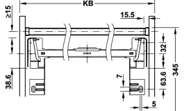 Hafele - Смітник сірий комплект 500/500мм - 502.90.958