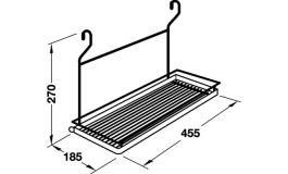 Hafele - Навісна полиця для системи Linero 455х185х270 мм, сталь , хром полірований - 521.19.267