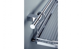 Hafele - Навісний гачок подвійн. для труби D16 мм, сталь нікельований матовий - 521.20.610