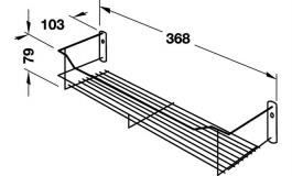 Hafele - Корзина-полиця навісна для шафи з дроту хром. 368x103x79мм - 540.36.216