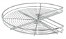 Корзина дротяна поворотна на 3/4 кола сталь хромована полірована D820мм 900x900мм