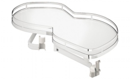 Hafele - Набір полиць LeMans II Style правий ширина 450 мм з Anti Slip 2 шт. хром./станд.білий - 541.32.247