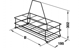 Hafele - Корзина для пляшок хромована 195x410x302мм - 545.45.228