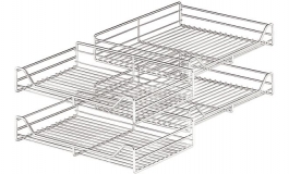 Hafele - Висувна кутова рама MagicCorner 1225 мм  права з SoftStopp сталь колір алюміній - 546.17.242