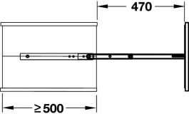 Hafele - Фронтальний висувний комплект 300/1600-2000 мм - 546.60.202