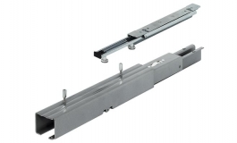 Hafele - Висувний механізм для висувної шафи повний висув сталь колір: білий алюміній 80кг - 546.78.202