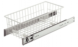 Hafele - Корзина дротяна висувна 20V 320x480x140 мм, колір: білий, повний висув - 547.06.783