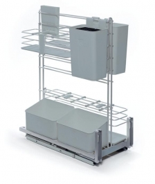 Hafele - Висувний механізм CookingAGENT з доводжувачем, колір сірий, 260x489x625 мм. - 549.24.902