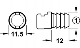 Hafele - Реллінги для MOOVIT сталеві білі 650мм - 553.59.708