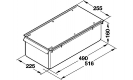 Hafele - Хлібниця пластик колір: білий 255x516x160мм - 556.44.712