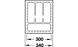 Hafele - Лоток для посуду білий 340x415x57мм - 556.62.710