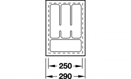 Hafele - Вставка для столов. прилад. 290х485х57 мм, пласт.альтернативний 556.62.622 - 556.62.765