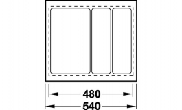 Hafele - Вставка для соіл. приладів 60/60, пластмаса, білий - 556.65.766