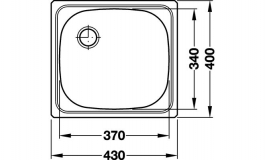 Hafele - Мийка нержавіюча сталь 430х400мм - 565.95.000