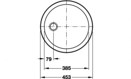 Hafele - Мийка D453 мм, сталь нержав., з арматурою - 565.95.100