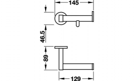 Hafele - Тримач для туалетного паперу запасний нержавіюч.сталь мат. - 580.00.060