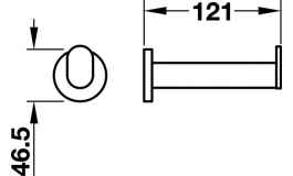Hafele - Тримач для туалетного паперу запасний нержавіюч.сталь мат. - 580.00.061